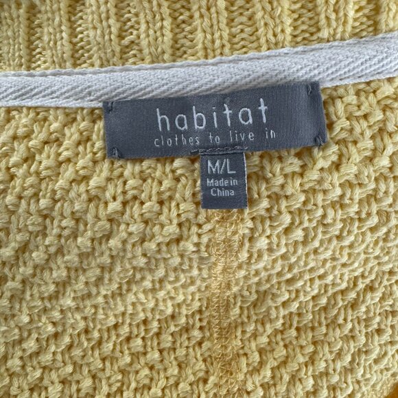 Habitat Summer Pocket Poncho Sweater‎ M/L Daisy Yellow Oversized NWT FS-1366 - Picture 9 of 11